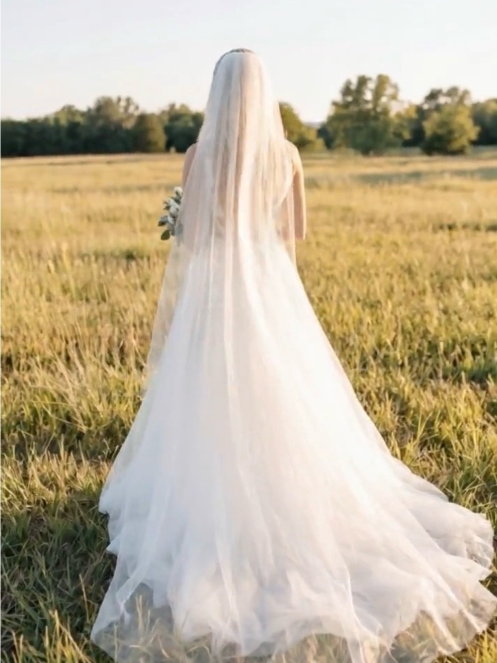 Elegant Light Ivory Bridal Veil 9 Foot Cathedral